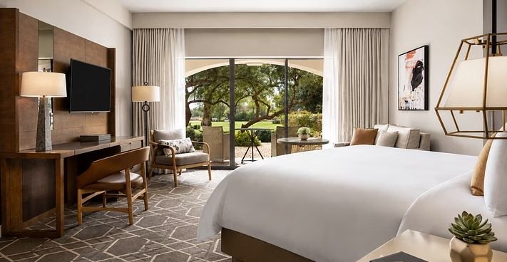 Resort guest room with outdoor views